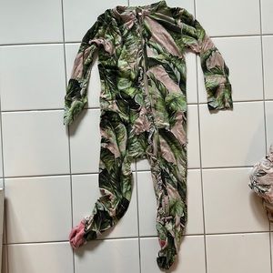 Posh peanut zippered one piece pajamas